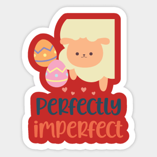 Cute Sheep with easter egg perfectly Imperfect Sticker